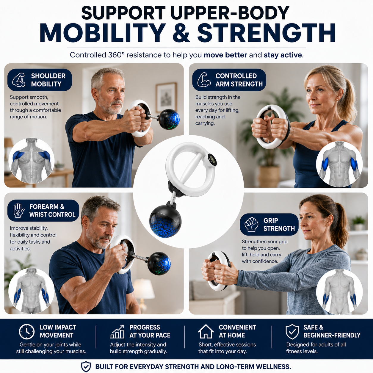 HaloFlex™ 360° Rotating Arm & Upper Body Trainer
