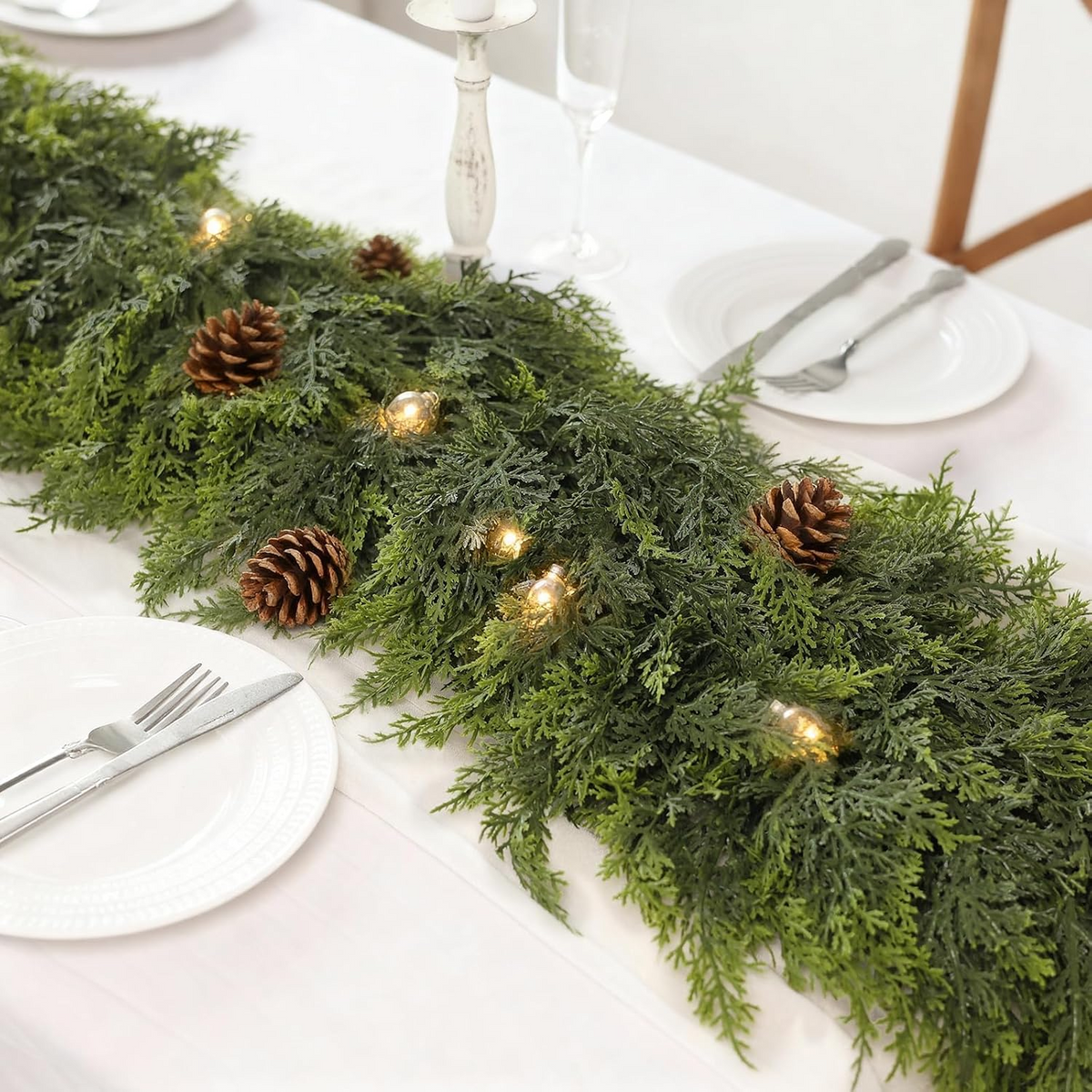 Everpine™ Real Touch Cedar Garland — 2 Pack