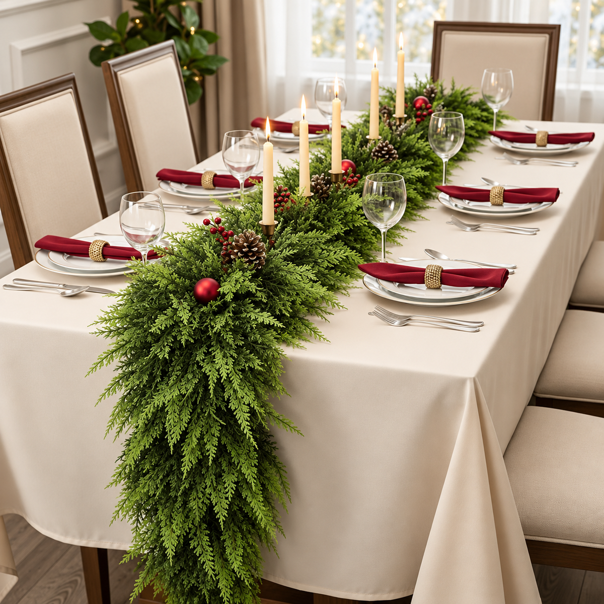 Everpine™ Real Touch Cedar Garland — 2 Pack