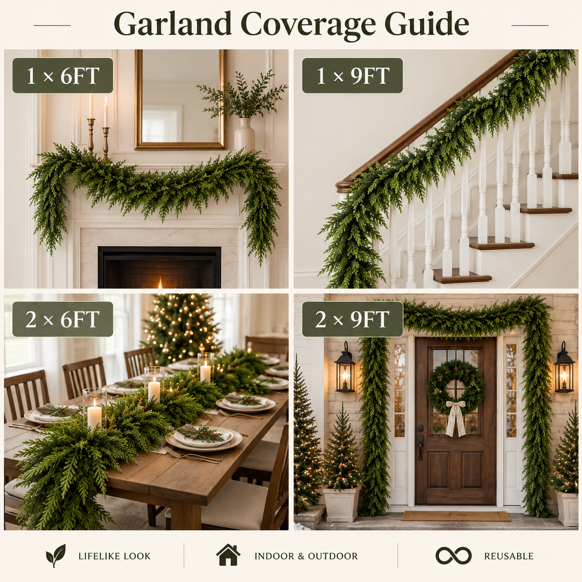 Everpine™ Real Touch Cedar Garland — 2 Pack